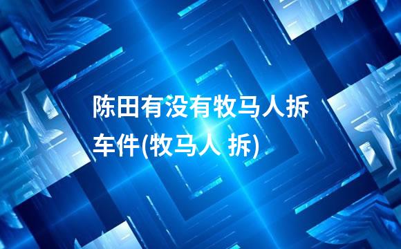 陈田有没有牧马人拆车件(牧马人 拆)